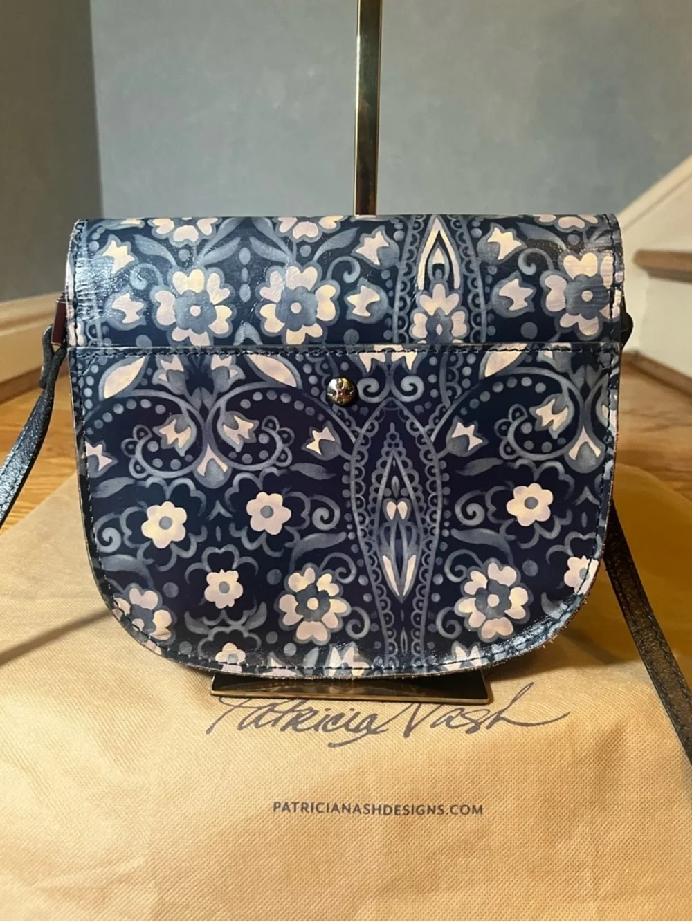 Patricia Nash Brinlee Leather Saddle Bag